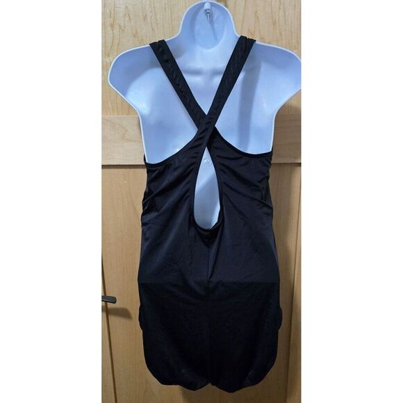 Aquabelle Womens Black One-Piece Swimsuit Size 20 With Racerback Design - Picture 2 of 8